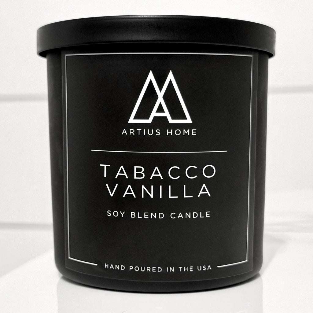 Soy Blend Wood Wick Tobacco Vanilla Candle