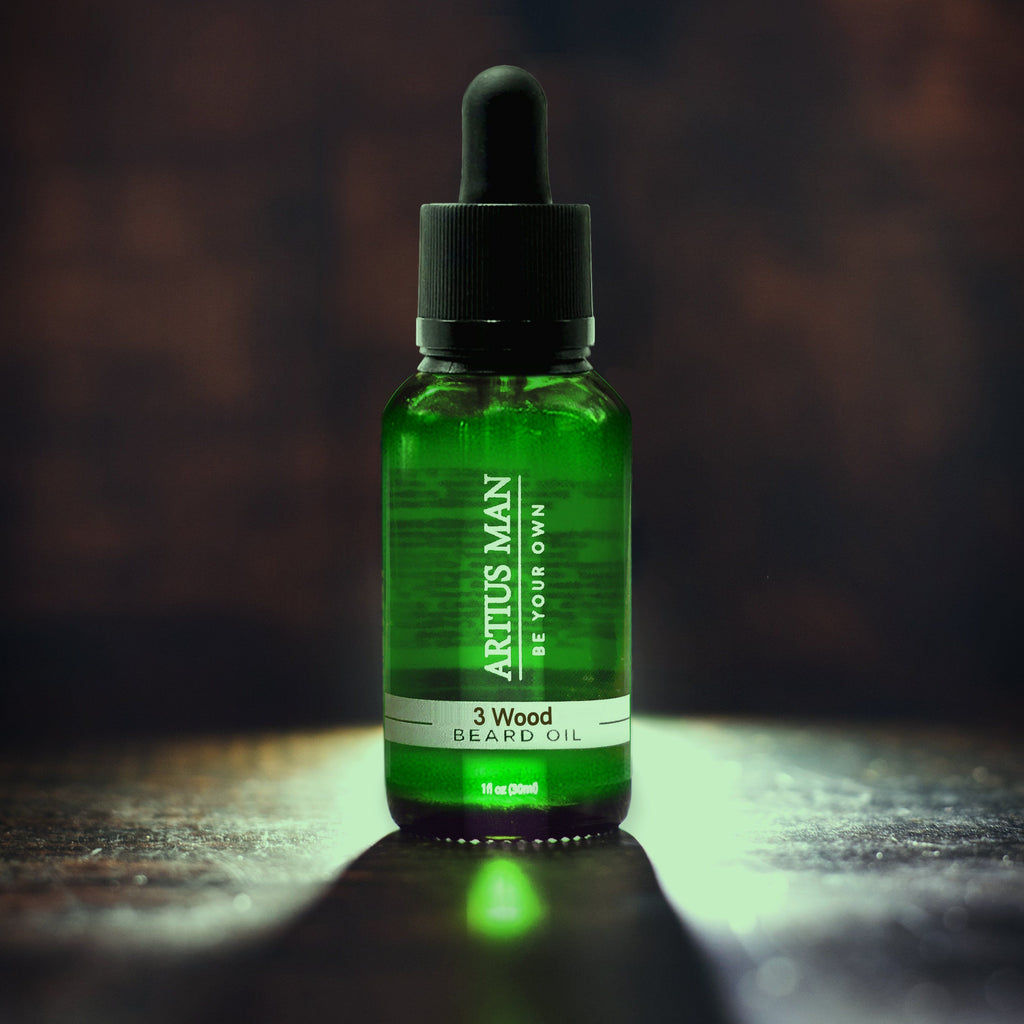 3 Wood Beard Oil with Hinoki, Oud, and Neroli - Artius Man